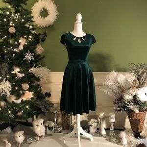 Green Velvet dress